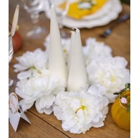 Centre de table Couronne de pivoines blanches 