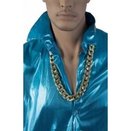 Chaîne bling bling - or face - 75 cm