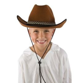 Chapeau feutre cowboy - marron - enfant