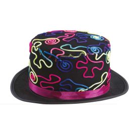 Chapeau haut de forme - multicolore fluo