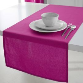 Chemin de table coton Fuchsia 50x150cm