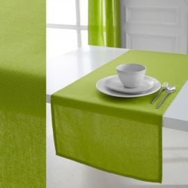 Chemin de table Today Vert anis en coton 50x150cm