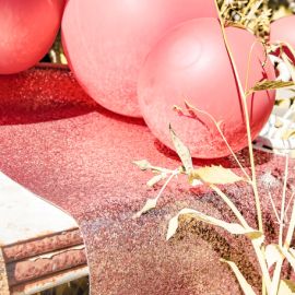 Chemin de table Eblouissant a paillettes Rose gold 