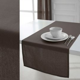 Chemin de table en coton tissu Bronze 50x150cm