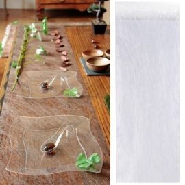Chemin de table Blanc fanon 5mx30cm