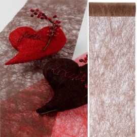 Chemin de table Chocolat fanon 30 cm x 5 mètres