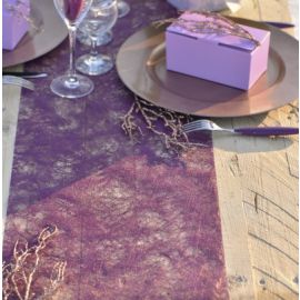 Chemin de table fanon Prune