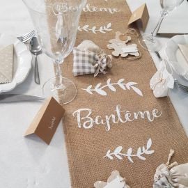 Chemin de table toile de jute longueur 5 mètres - Ambiance-party