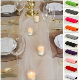 Chemin de table en tissu à rayures noires et blanches 108 - 3 pièces >  Mariage Déco Belle Nuance