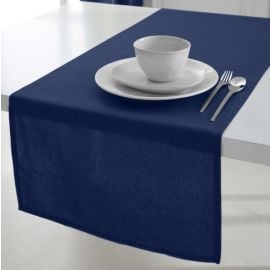 Chemin de table en coton pas cher Bleu Marine 50x150