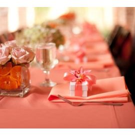 Chemin de table voie seche luxe Corail 