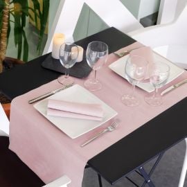 Chemin de table voie seche luxe Rose