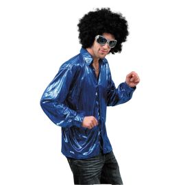 Chemise Disco Night Fever Bleu