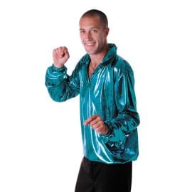 Chemise Disco Night Turquoise