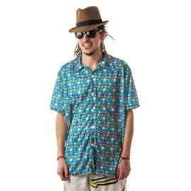 Chemise Hawai Bleue adulte