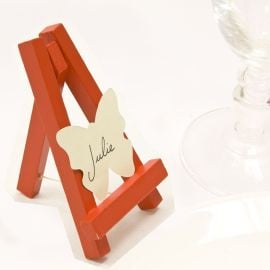 Chevalet en bois 10cm Rouge