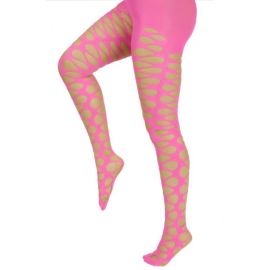 collants - trous rose fluo - s/m