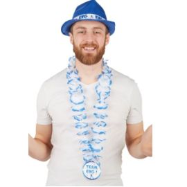 Collier hawaïen gros médaillon face - Team EVG - adulte