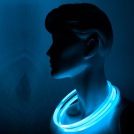 Collier lumineux fluo Turquoise