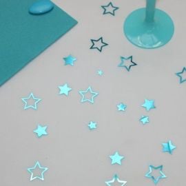 Confettis d'étoiles pailletées Turquoise