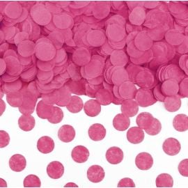 Confettis de table pas cher rond fuchsia