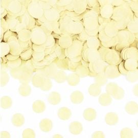 Confettis de table pas cher rond Ivoire
