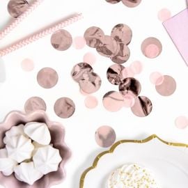 Confettis de table rond rose gold