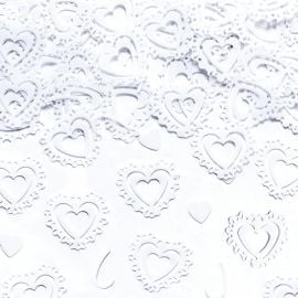 Confettis de table mariage coeur Blanc 