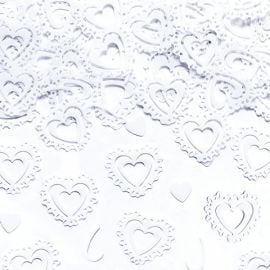 Confettis de table mariage coeur Blanc 