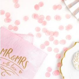 Confettis de table mariage rond Rose