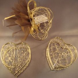 Contenant à dragées en fer forgé Coeur Or