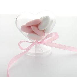 Contenant dragees pas cher Coeur sur Pied - decoration fetes pas cher - Badaboum.fr