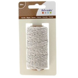 Corde naturelle beige et argenté 30m