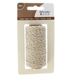 Corde naturelle beige et Doré 30m