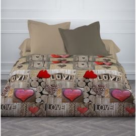 Couette imprimée TODAY 220X240 Love Chalet