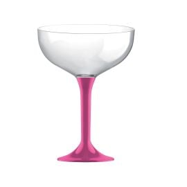 Coupe à champagne pas cher en plastique Fuchsia x 20 pièces