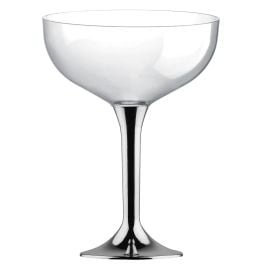 coupe champagne plastique rigide argent