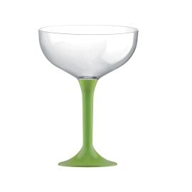Coupe à champagne désign en plastique Vert anis x 20 pièces