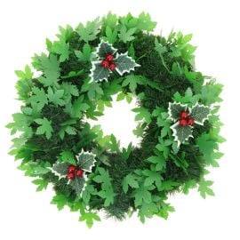 Couronne de Noel avec 3 Baies de Houx