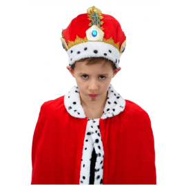 couronne - empereur - velours - or - enfant