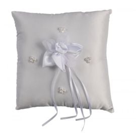 Coussin carré perle Blanc