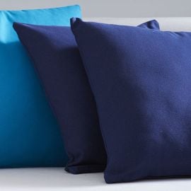 Coussin deco bleu marine 40x40cm 100% coton