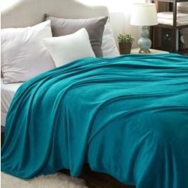 Couverture polaire moelleuse Turquoise 180x220cm