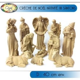 Créche de noel nativité en marbre et résine