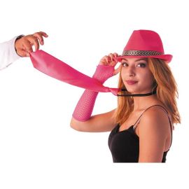 Cravate à Zip Satin Rose