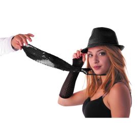 Cravate à Zip Sequin Noir