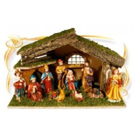 Creche de noel avec 10 santons