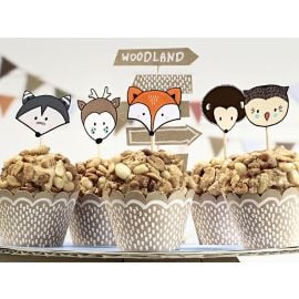 Cupcake WoodLand x 6 pièces