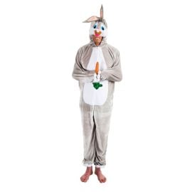 Déguisement Adulte Lapin Gris 180cm