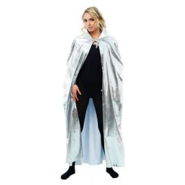 Déguisement Femme Cape Disco Argent 135cm